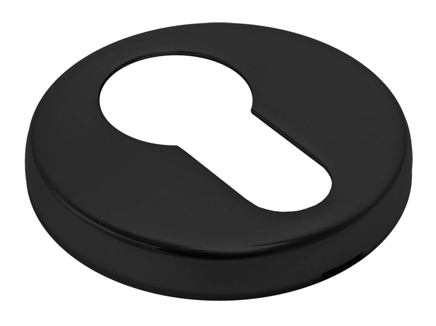Накладка на ключевой цилиндр LUX-KH-R3-E NERO на круглой розетке, цвет - черный фото купить в Иркутске