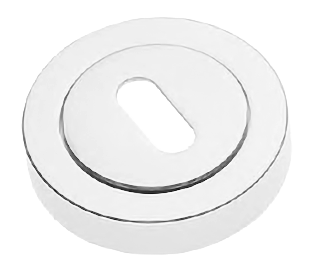 Накладка на ключевой цилиндр LUX-FK-R2 BIA на круглой розетке под ключ буратино, цвет белый фото купить Иркутск