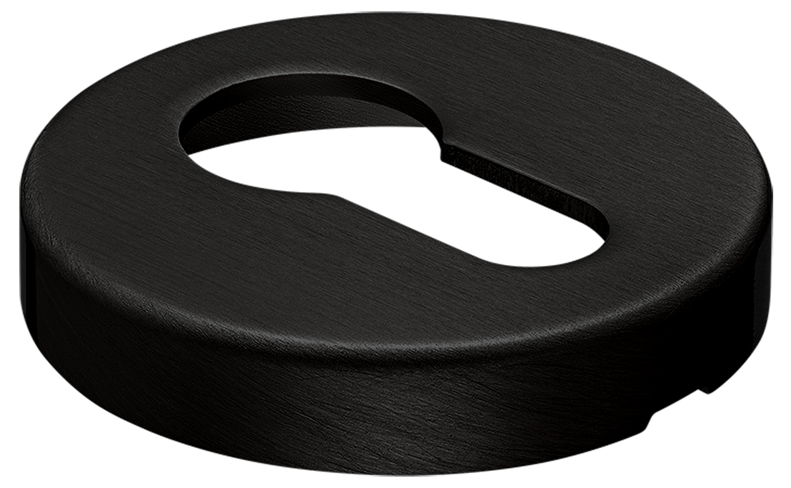 Накладка на ключевой цилиндр LUX-KH-R6 NERO на круглой розетке, цвет - черный фото купить в Иркутске