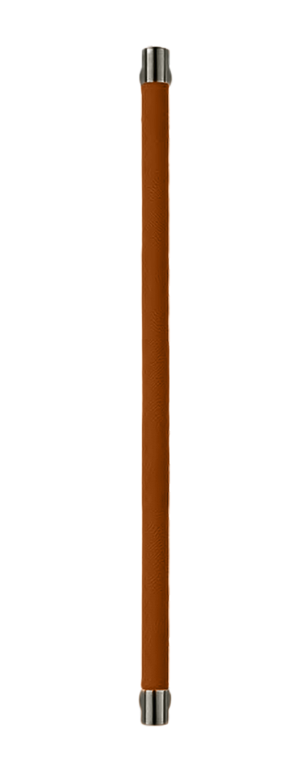 Ручка-скоба HIDE LEATHER PH/A ANT/CUOIO без розетки, цвет антрацит/светло-коричневый без розетки, латунь фото купить Иркутск