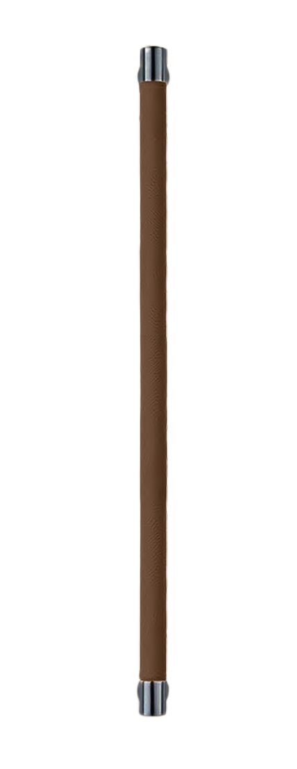 Ручка-скоба HIDE LEATHER PH/B NERO/TESTA DI MORO без розетки, цвет черный/темно-коричневый без розетки, латунь фото купить Иркутск