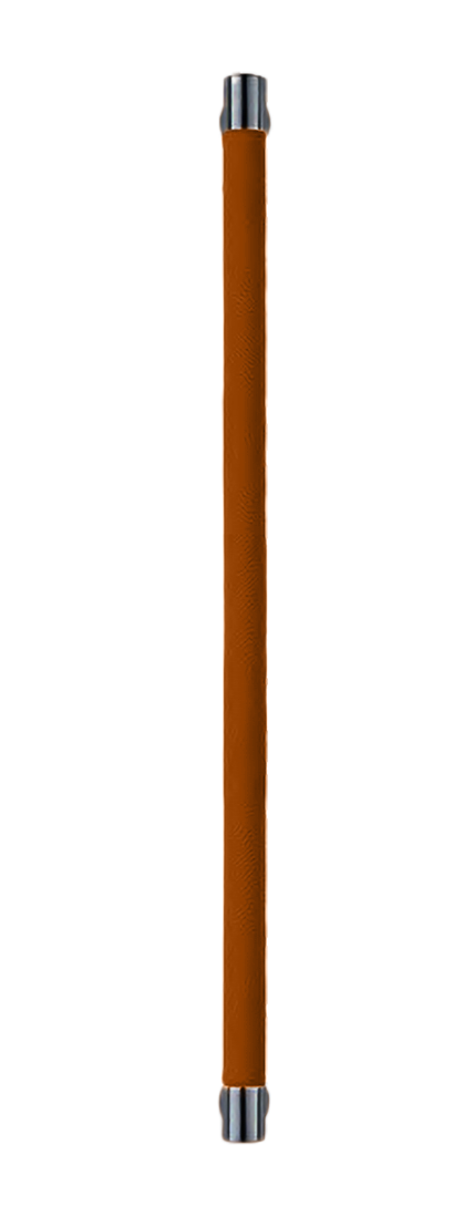 Ручка-скоба HIDE LEATHER PH/B NERO/CUOIO без розетки, цвет черный/светло-коричневый без розетки, латунь фото купить Иркутск