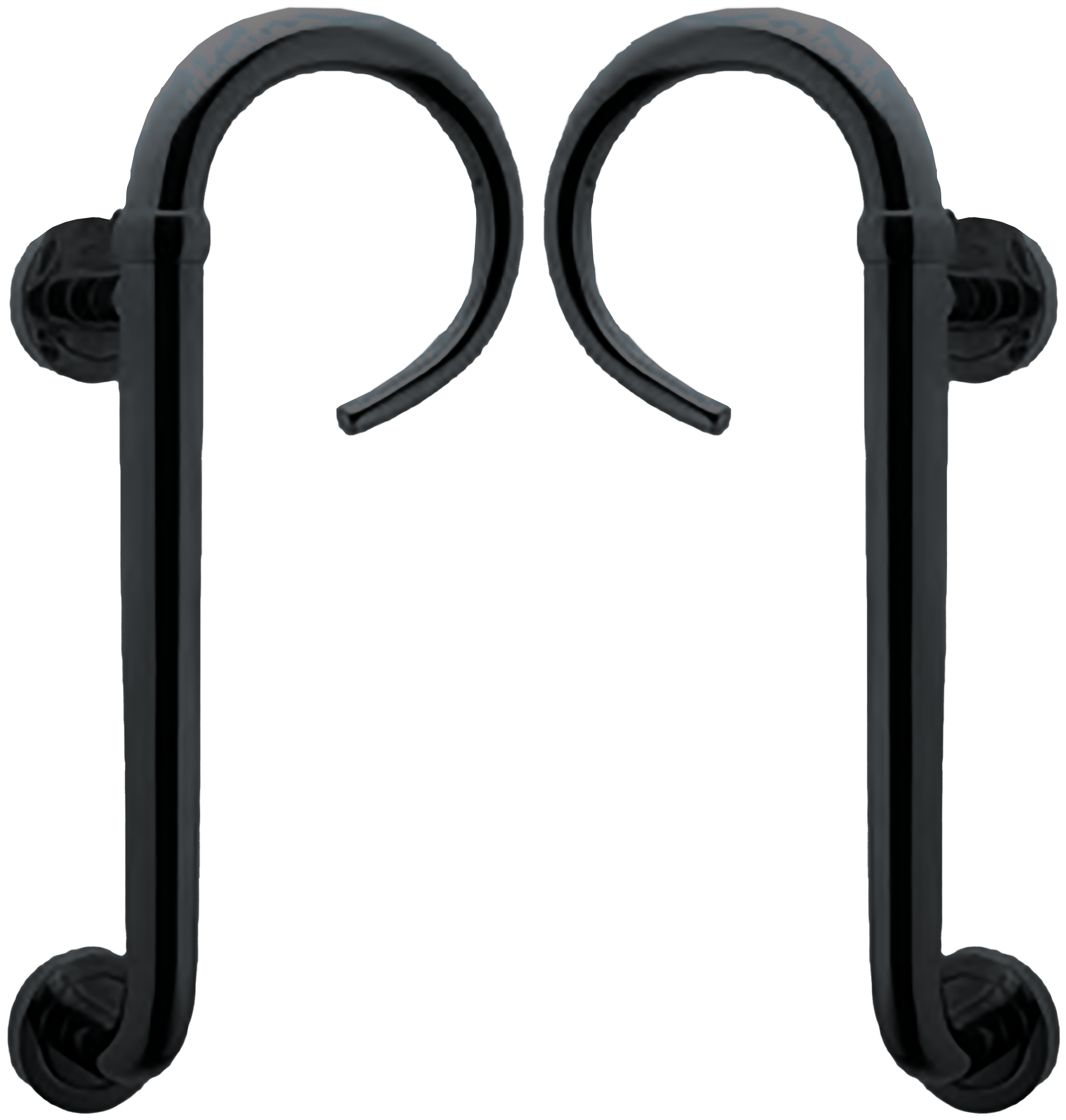 Комплект ручек-скоб LANGOUST PH NERO на круглой розетке, цвет черный, латунь фото купить Иркутск