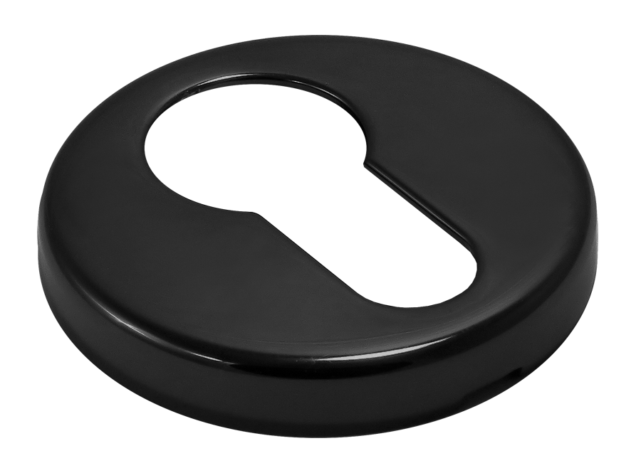 Накладка на ключевой цилиндр LUX-KH-R3 NERO на круглой розетке, цвет - черный фото купить в Иркутске