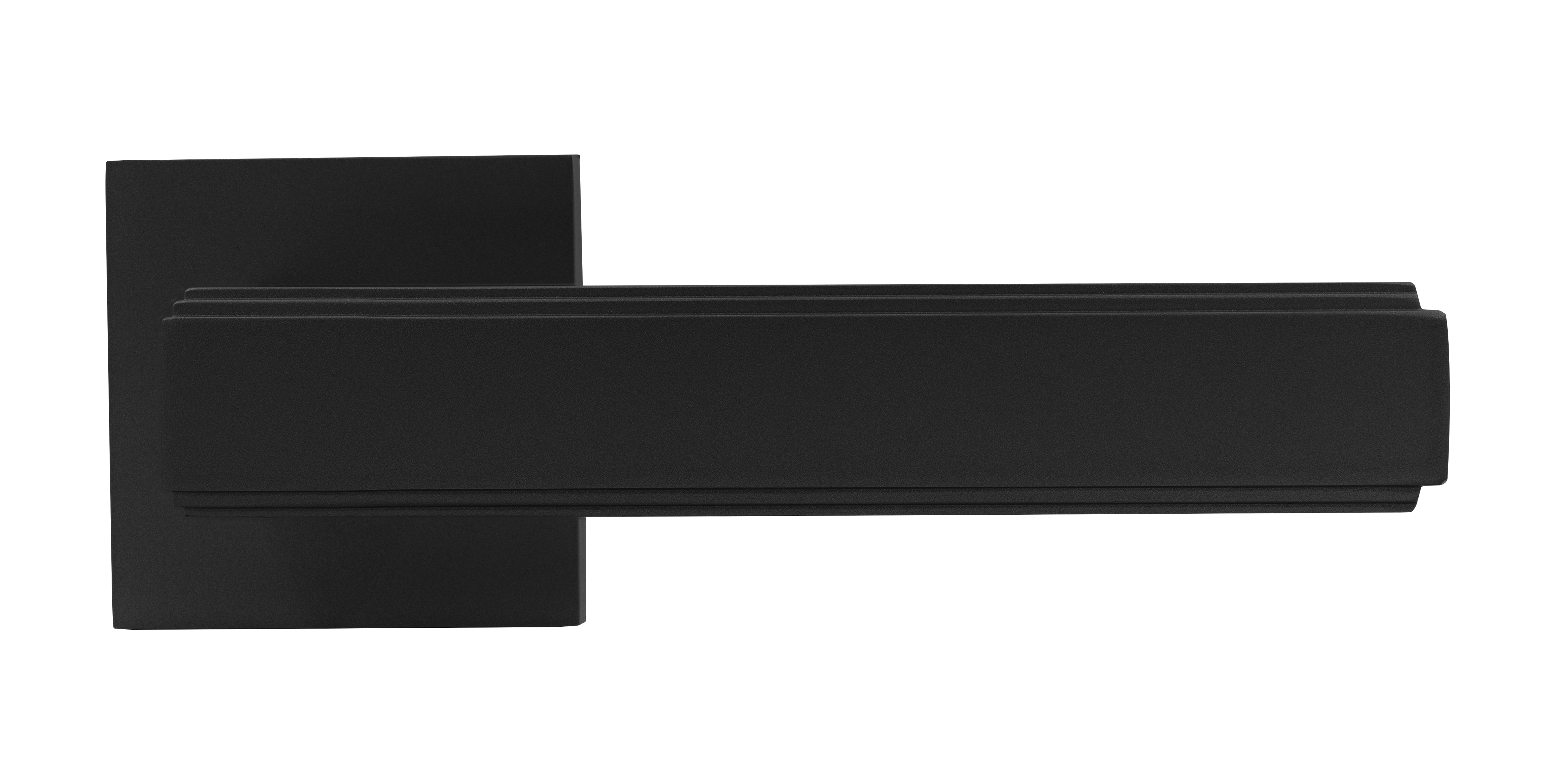 Ручка дверная MH-64-S6 BL STEPS на квадратной розетке 6 мм, цвет черный фото купить в Иркутске