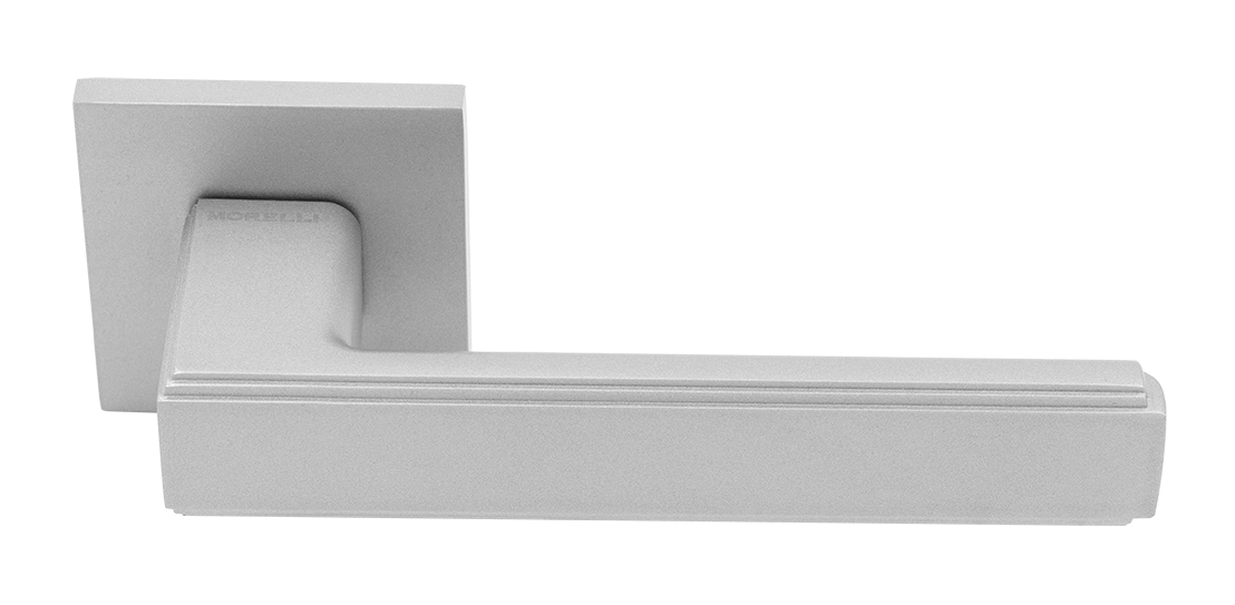 Ручка дверная MH-64-S6 ASC STEPS на квадратной розетке 6 мм, цвет анодированный матовый хром фото купить Иркутск