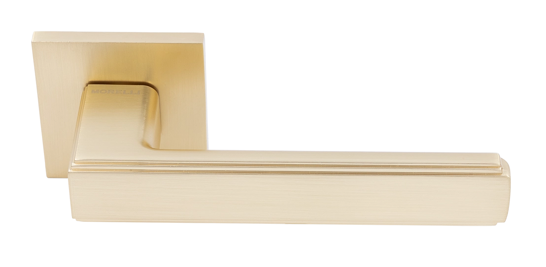 Ручка дверная MH-64-S6 MSG STEPS на квадратной розетке 6 мм, цвет матовое сатинированное золото фото купить Иркутск