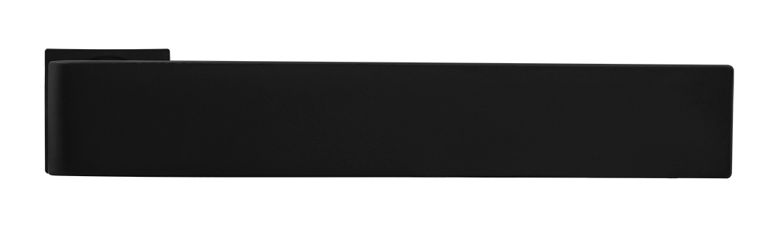 Ручка дверная HORIZONT-SM NERO-ST с невидимой квадратной розеткой, цвет черный soft-touch, ЦАМ фото купить в Иркутске