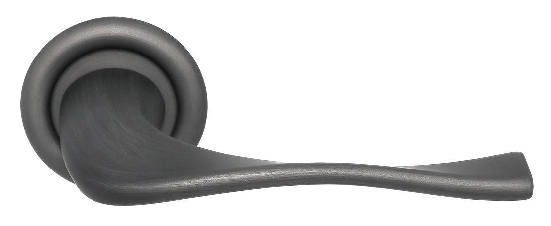 Ручка дверная SKYSCRAPER R7 SST на круглой розетке, цвет Летняя гроза/Summer Storm фото фурнитура Иркутск