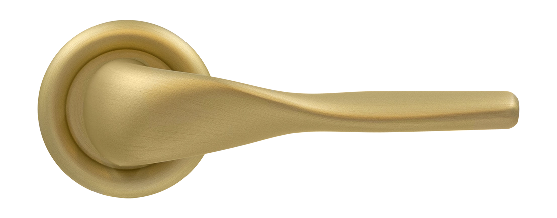 Ручка дверная LVB R7 AH на круглой розетке, цвет Осенний мёд/Autumn Honey фото купить в Иркутске