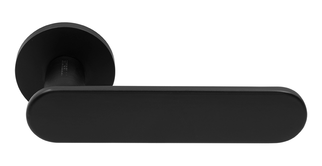 Ручка дверная MH-65-R6 R6 SEMPIONE BL на круглой розетке, цвет черный фото купить Иркутск