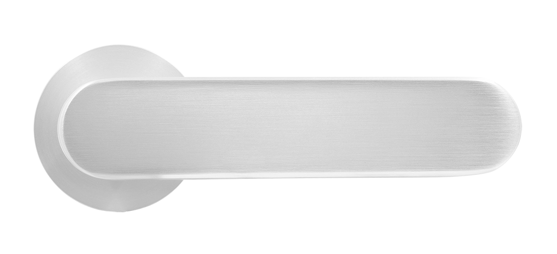 Ручка дверная MH-65-R6 SEMPIONE SC на круглой розетке, цвет матовый хром фото купить в Иркутске