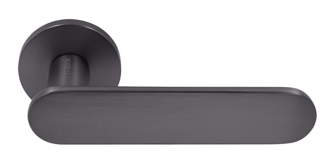 Ручка дверная MH-65-R6 R6 SEMPIONE GR на круглой розетке, цвет графит фото купить Иркутск