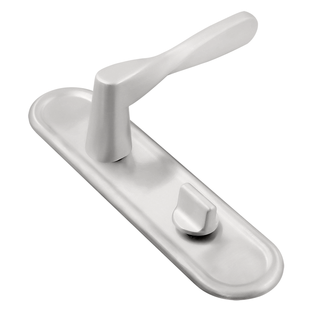 Ручка дверная THE OLYMPICS PLR WC SSW на планке под сантехническую завертку, цвет Стокгольмский снегопад/Stockholm Snowfall фото купить Иркутск