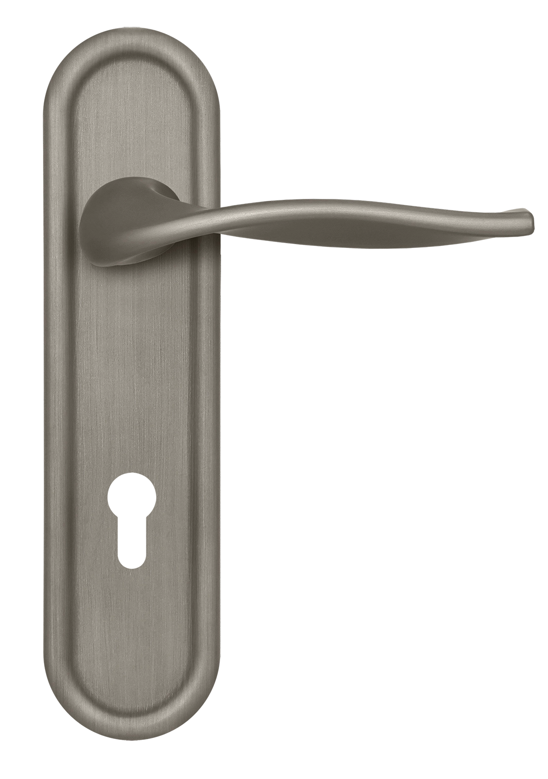 Ручка дверная SKYSCRAPER PLR KH SMI на планке под ключевой цилиндр, цвет Весенняя дымка/Spring Mist фото купить Иркутск