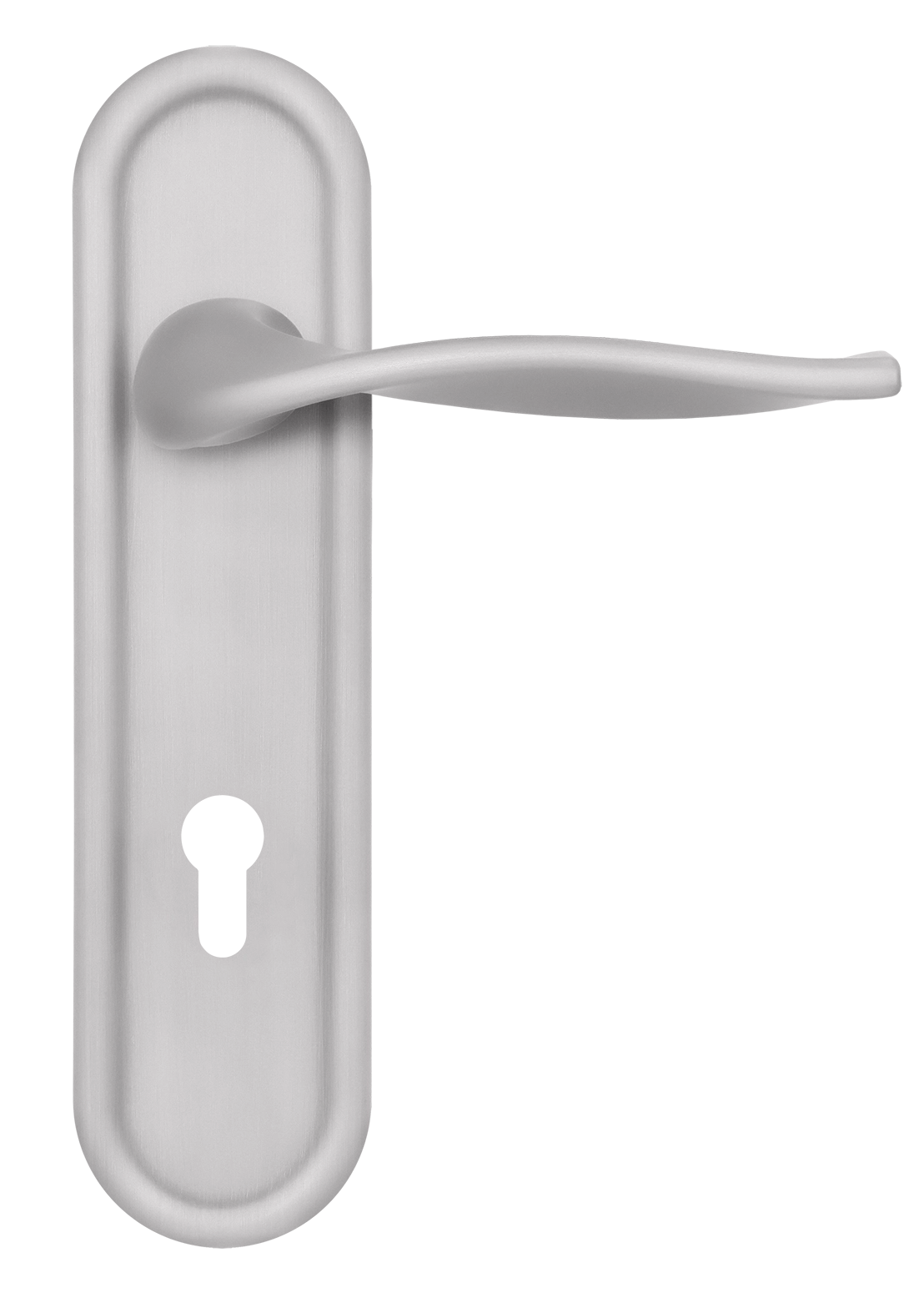 Ручка дверная SKYSCRAPER PLR KH SSW на планке под ключевой цилиндр, цвет Стокгольмский снегопад/Stockholm Snowfall фото купить Иркутск