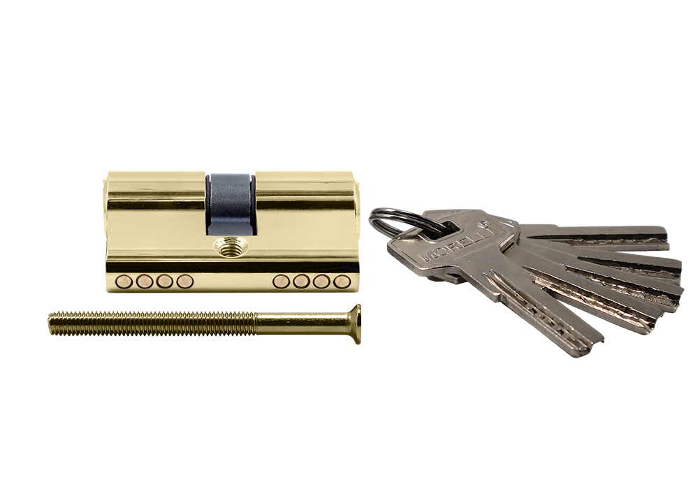 Ключевой цилиндр высокой секретности HS 50C PG (50мм), цвет золото фото купить в Иркутске