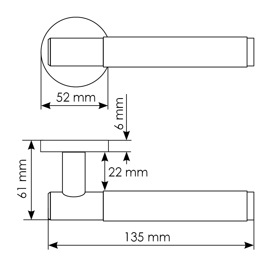 Комплект дверных ручек MH-57-R6T BL + защёлка бесшумная M1895 BL + петли врезные универсальные MSN 100X70X2.5-4BB BL (2шт), цвет черный фото купить в Иркутске