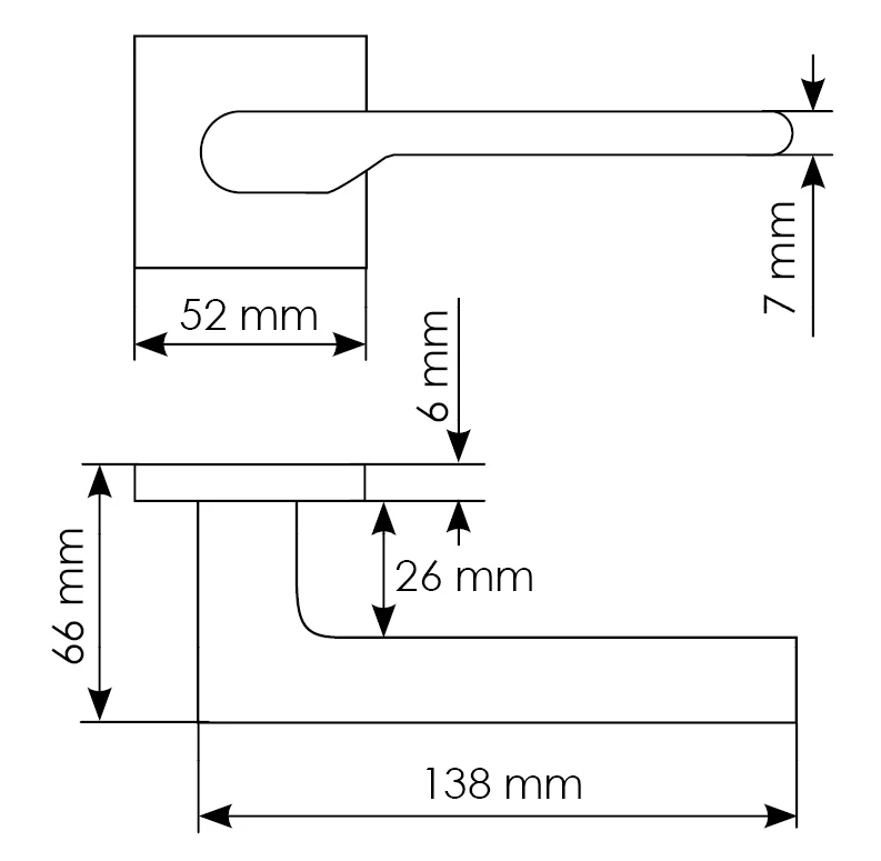 Комплект дверных ручек MH-53-S6 W + защёлка бесшумная M1895 W + петли врезные универсальные MSN 100X70X2.5-4BB W (2шт), цвет белый фото купить в Иркутске