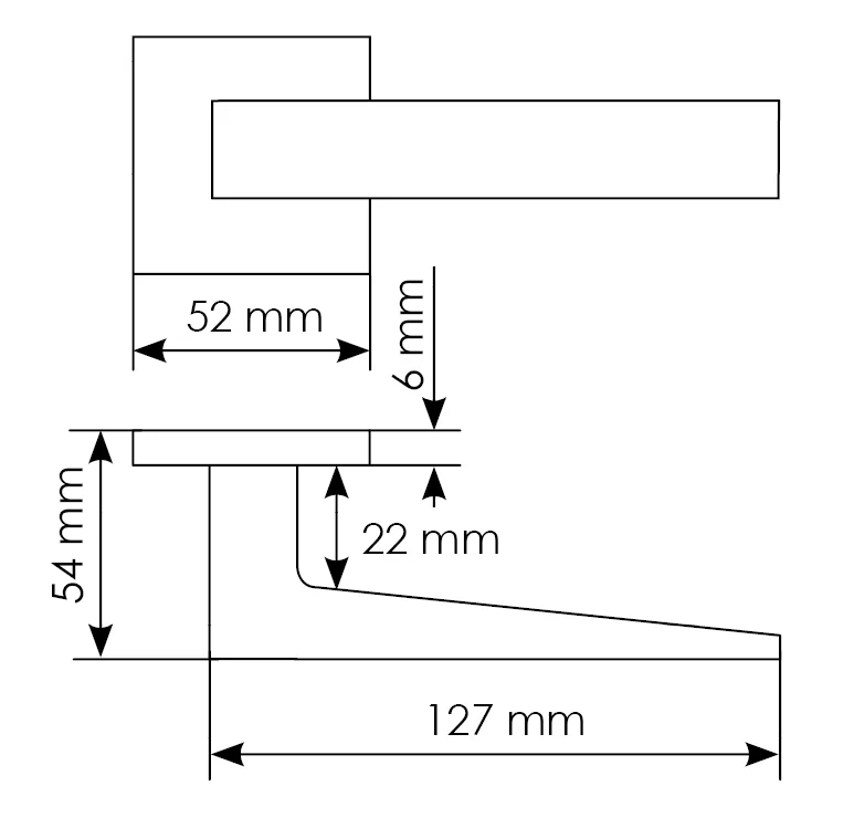 Комплект дверных ручек MH-54-S6 BL с заверткой MH-WC-S6 BL + замок M1895 BL, цвет черный фотомореллиИркутск