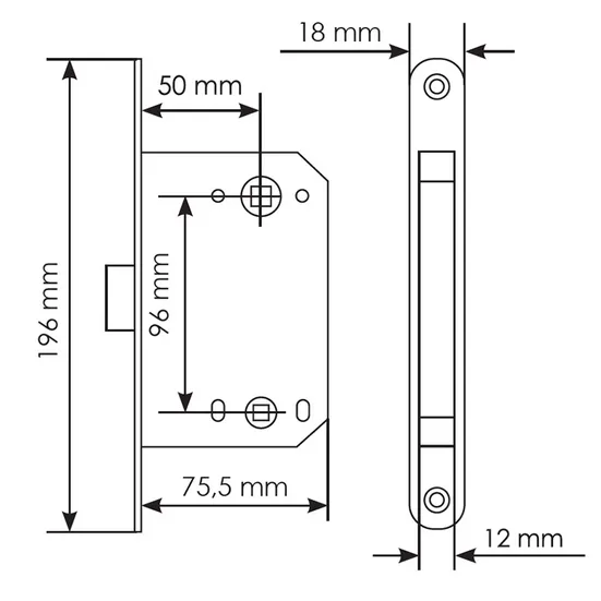 Комплект дверных ручек MH-54-S6 BL с заверткой MH-WC-S6 BL + замок M1895 BL, цвет черный фото дверная фурнитура Иркутск