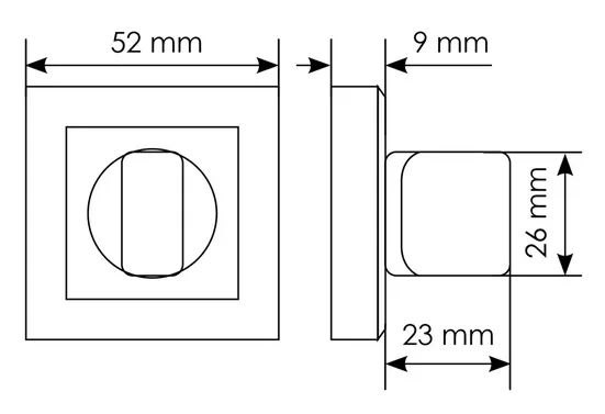 Комплект дверных ручек MH-28 BL-S с заверткой MH-WC-S BL, цвет черный  фотомореллиИркутск