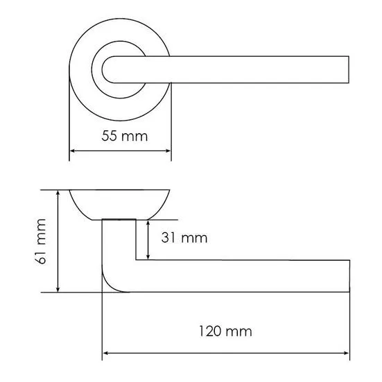 Комплект дверных ручек MH-03 BL с заверткой MH-WC BL + магнитный замок M1895 BL, цвет черный  фотомореллиИркутск