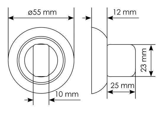 Комплект дверных ручек MH-03 BL с заверткой MH-WC BL + магнитный замок M1895 BL, цвет черный  фото дверная фурнитура Иркутск