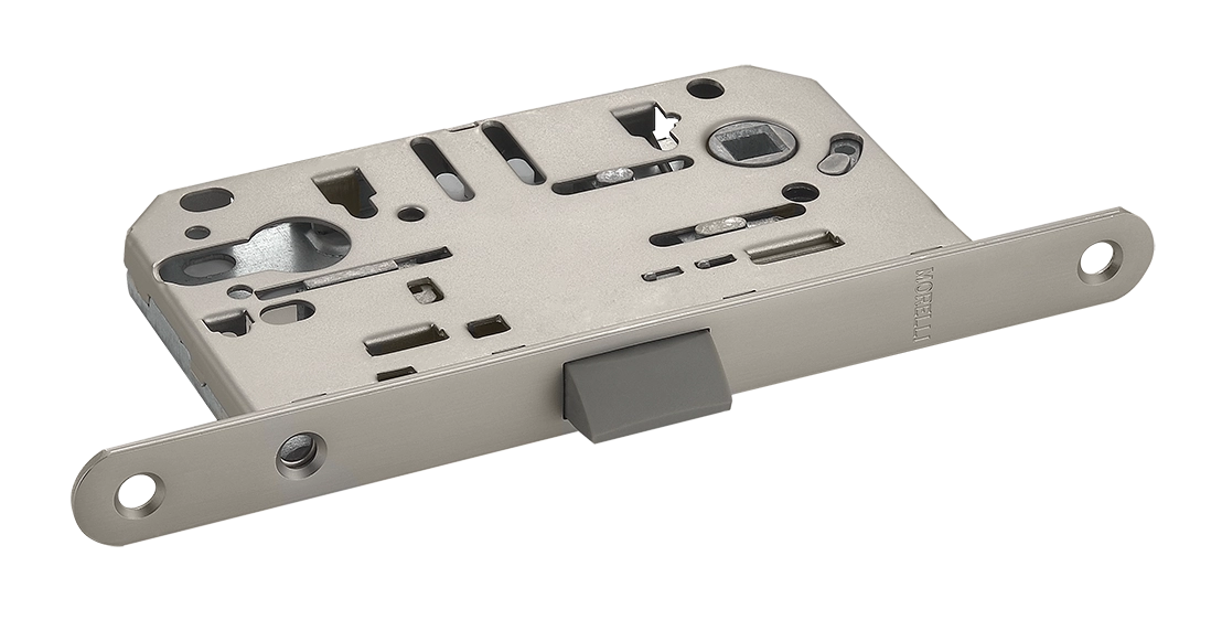 Защелка межкомнатная 1885P MSN под цилиндр бесшумная, цвет мат. сатинированный никель фото купить Иркутск