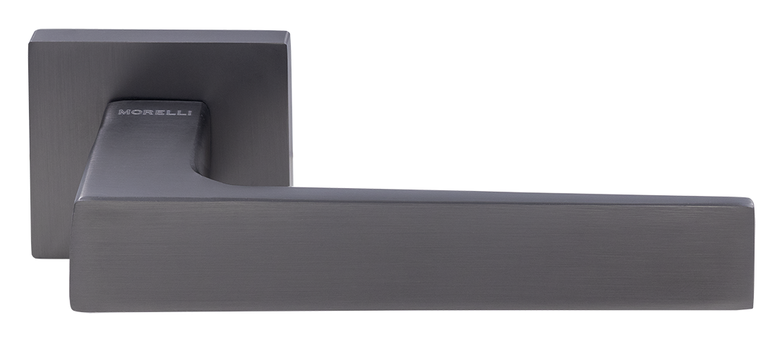 Ручка дверная MIRA  MH-54-S6 GR раздельная на квадратной розетке, цвет графит, ЦАМ фото купить Иркутск