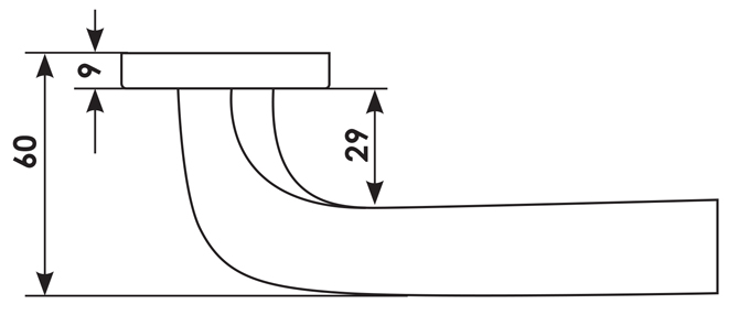 Ручка дверная COMETA R5 NIS раздельная на круглой розетке, цвет - матовый никель, ЦАМ фото фурнитура Иркутск