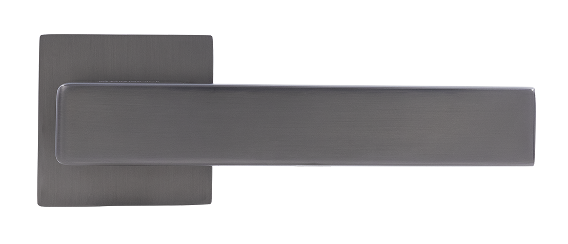 Ручка дверная LOT MH-56-S6 GR раздельная на квадратной розетке 6 мм, цвет графит, ЦАМ фото купить в Иркутске