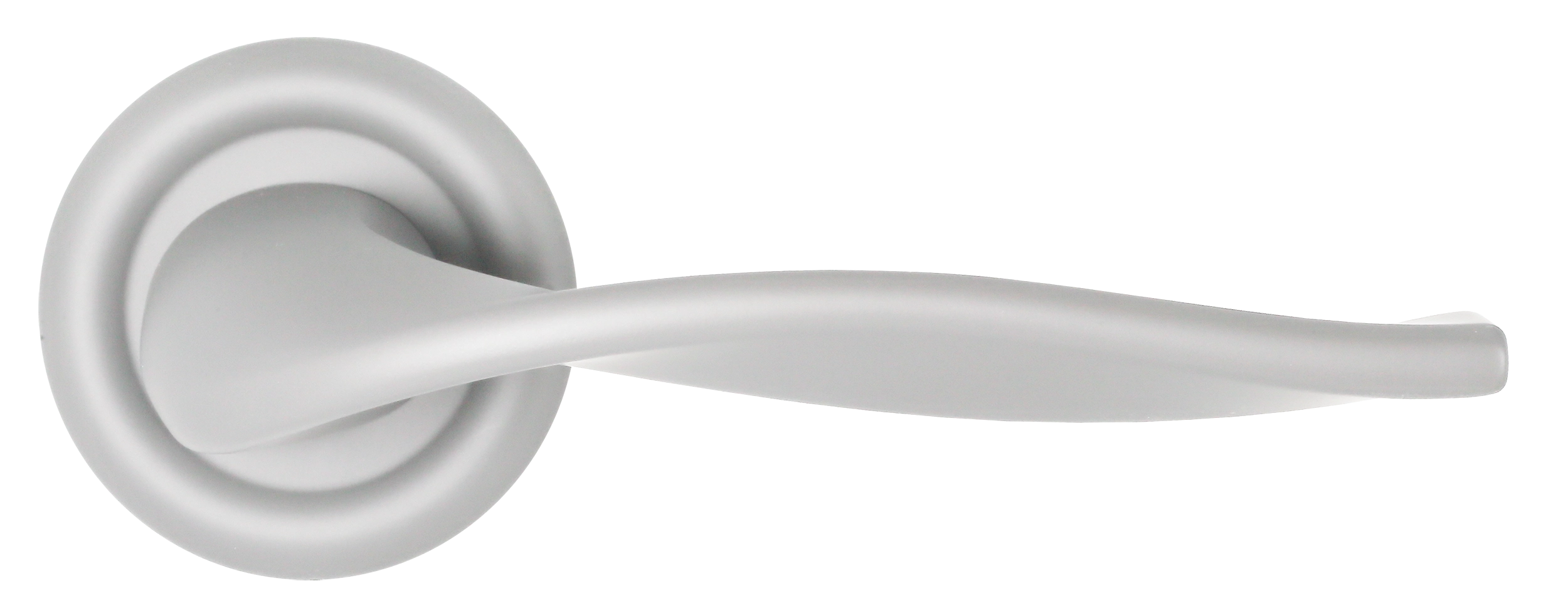 Ручка дверная SKYSCRAPER R7 SSW на круглой розетке, цвет Стокгольмский снегопад/Stockholm Snowfall фото купить в Иркутске