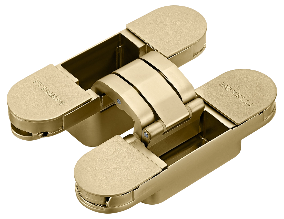 Петля скрытая HH-24 MSG врезная с 3D-регулировкой вес полотна до 40 кг, цвет матовое сатинированное золото фото купить Иркутск