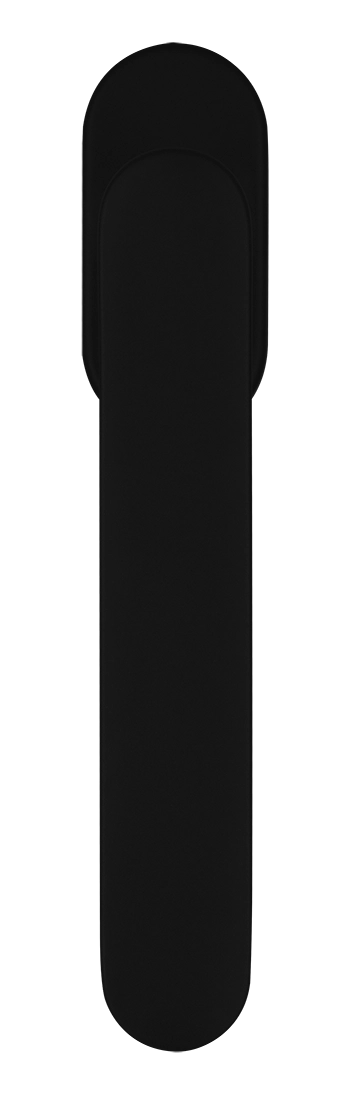 Ручка оконная LE BOAT W1 NERO-ST на прямоугольной розетке, цвет черный soft-touch, латунь фото купить в Иркутске
