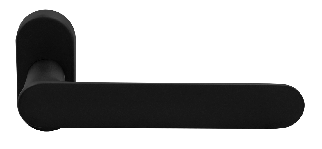 Ручка оконная LE BOAT W1 NERO-ST на прямоугольной розетке, цвет черный soft-touch, латунь фото morelli Иркутск
