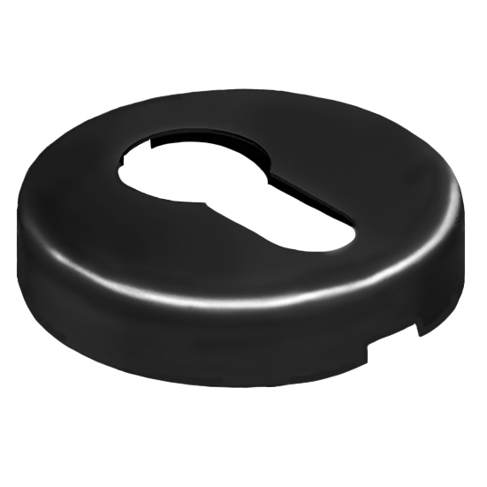 Накладка LUX-KH-R3 NERO-ST на ключевой цилиндр, на круглой розетке цвет черный soft touch фото купить Иркутск
