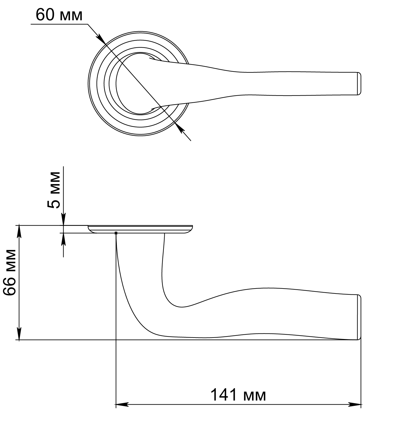 Ручка дверная LVB R7 AH на круглой розетке, цвет Осенний мёд/Autumn Honey фото фурнитура Иркутск