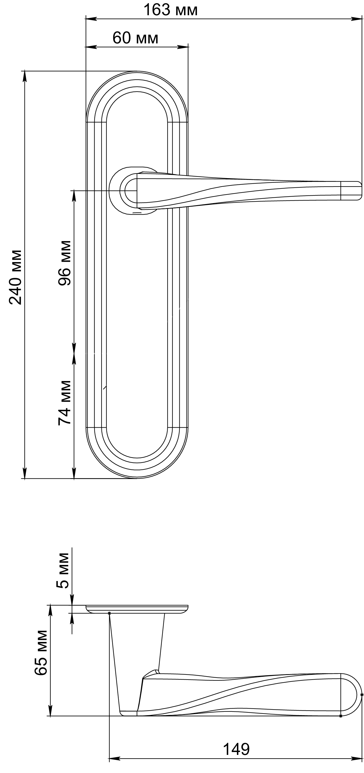 Ручка дверная THE OLYMPICS PLR AH на планке, цвет Осенний мёд/Autumn Honey фото фурнитура Иркутск