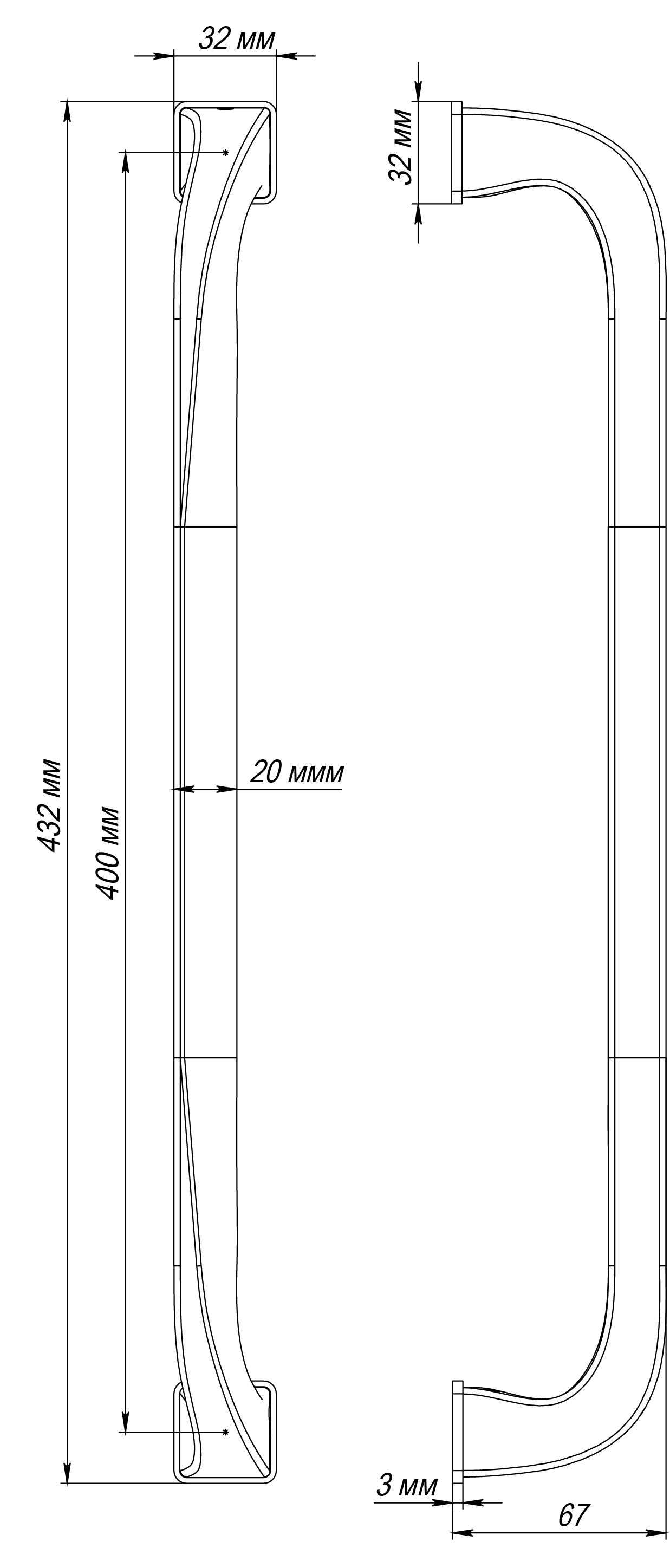 Ручка-скоба WD CONCERT HALL PH SMI, цвет Весенняя дымка/Spring Mist фото купить в Иркутске