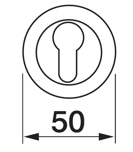 Накладка на замок LUX-KH-R2 CSA круглая под евроцилиндр, цвет матовый хром фото купить в Иркутске