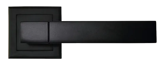 FUKOKU, ручка дверная на квадратной накладке MH-28 BL-S, цвет - черный фото купить в Иркутске