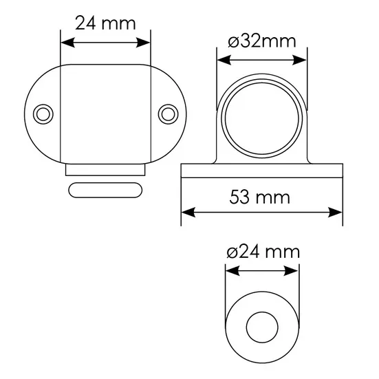 Ограничитель двери MDS-1 PC магнитный, цвет хром фото купить в Иркутске