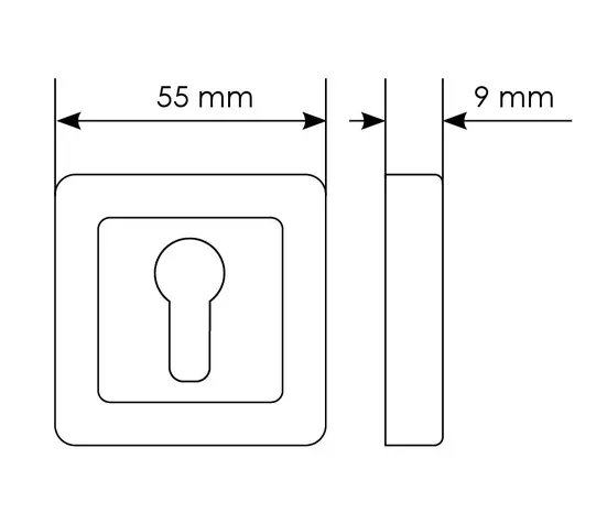 Накладка MH-KH-S55 GR/PC на ключевой цилиндр, цвет графит/хром фото купить в Иркутске