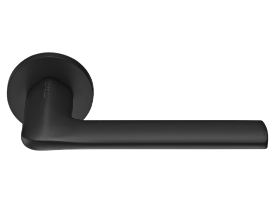 Ручка дверная "OAKA" на круглой розетке 6 мм, MH-61-R6 BL, цвет - чёрный фото купить Иркутск