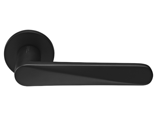 CAYAN - ручка дверная  на круглой розетке 6 мм, MH-58-R6 BL,  цвет - чёрный фото купить Иркутск