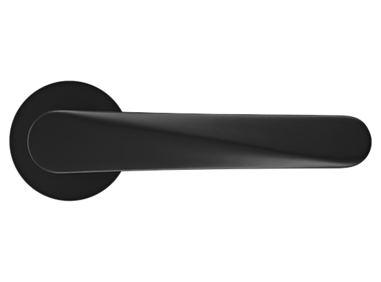 CAYAN - ручка дверная  на круглой розетке 6 мм, MH-58-R6 BL,  цвет - чёрный фото купить в Иркутске